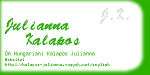 julianna kalapos business card